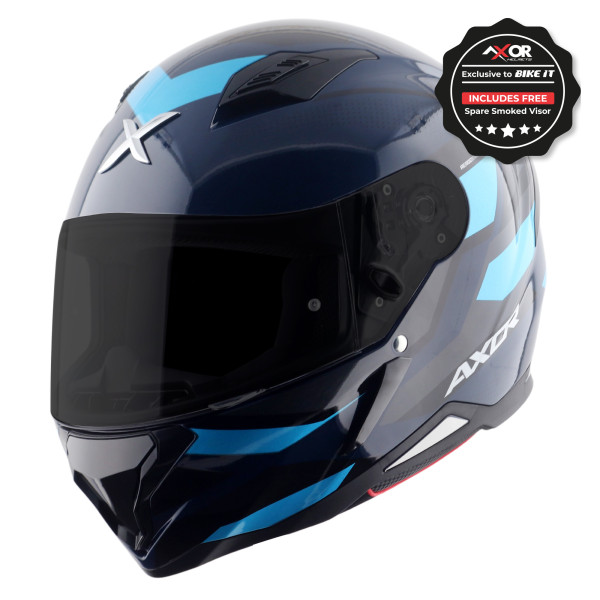 Axor Axor helmet sh890 full face - cornet gloss black blue - large